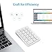 iClever Number Pad, KP08 Bluetooth Number Pad, Ultra Slim and Lightweight, USB-C Charge, Number Pad for Laptop, iPad, Mac, iMac, Tablet, PC Desktop