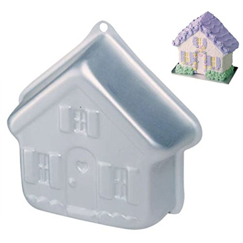 WJSYSHOP 9 Inch House Shaped Aluminum 3D Cake Mold Baking Mould Tin Cake Pan
