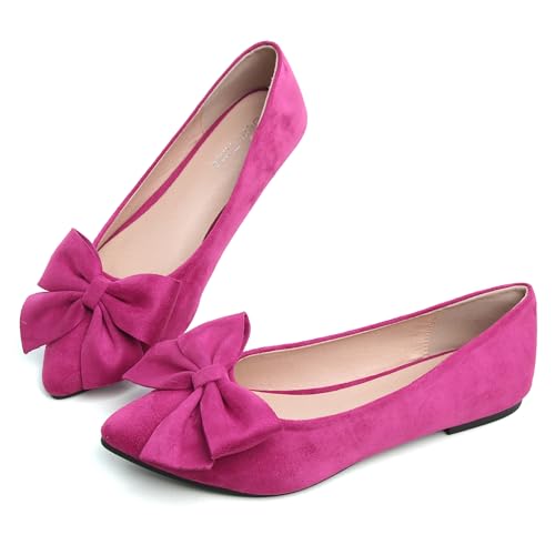 Image of Dear Time Women's Ballet Flats Dress Ballet Shoes Slip on for Office Work Comfortable Shoes