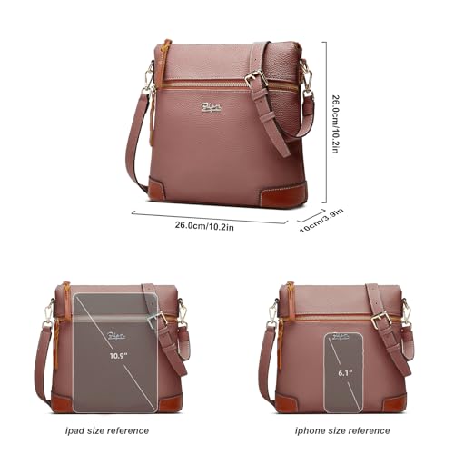 Image of BOYATU Leather Crossbody Bag for Women: Designer Shoulder Purse for Travel - Trendy Genuine Leather Handbag for Everyday