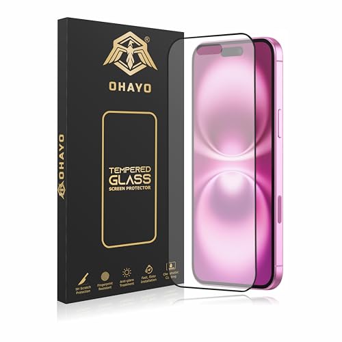 Image of OHAYO Matte Gaming Tempered Glass for iPhone 16 Plus | Edge to Edge Screen Protector | Anti-Glare Matte Finish | Smooth Gaming Touch | 9H Hardness | Bubble-Free Easy Installation Kit | Case Friendly