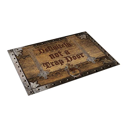 Definitely Not A Trap Door Doormat Funny Front Door Mat Outdoor Indoor Entryway Floor Mat Welcome Mats Home Decorative #TOP3