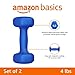 Amazon Basics Neoprene Dumbbell Hand Weights, 4 Pounds, Pair, Blue