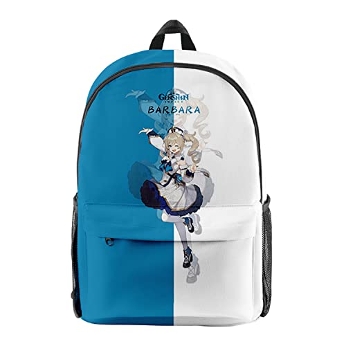 WXXTGI Mochila,Genshin Impact Barbara Bolsa Bookbag Anime Escolar Cartoon Estudiantes Game Figura Cosplay Animado NiñAs