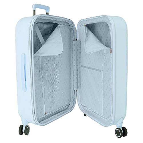 Set Valise Enso Bonjour Bleu 116L | Coque Rigide ABS et 4 Double Roues Multidirectionnelles - 5