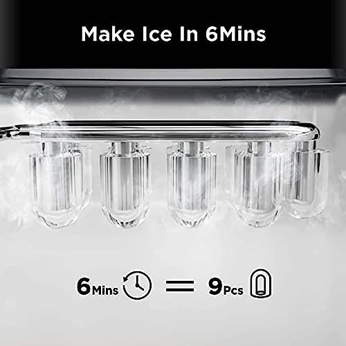 Máquina de Hielo Sobremesa GRFIT 26 lb 9 Cubos 6 Min miniatura 3