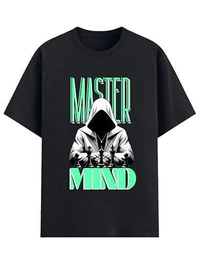 Image of Mastermind Printed T-Shirt for Men | 180 GSM Cotton Blend Men's Tshirt | Regular Fit Half Sleeve Round Neck Printed t-Shirt | Graphic T-Shirt for Men