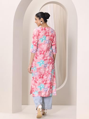 Image of Gerua by Libas Printed Silk Blend Straight Kurta Suit