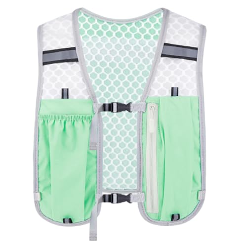 SSKHE Unisex Gilet de Course, Sacs à Dos réfléchissants légers avec Porte-téléphone et Stockage, Portable Confortable réglable pour la randonnée Cyclisme Marathon Trailrunning