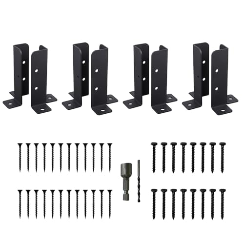 TUXCAXI Barandillas multiusos para terrazas y patios. Soportes para postes. Kit para postes de buzón. Simplifica las mejoras en exteriores con soportes de