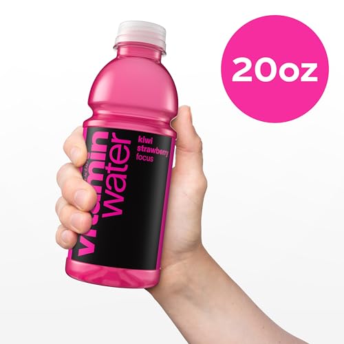 Image of vitaminwater Focus Kiwi Strawberry Nutrient Enhanced Flavored Water Beverage, 20 fl oz Bottles, 12 Pack