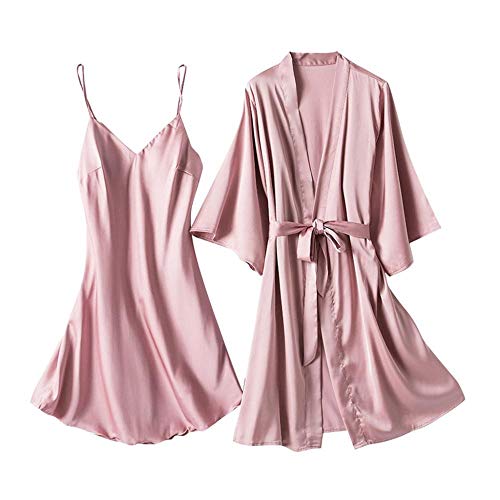 Robe en soie sommeil haut de gamme ensemble lingerie sexy femme satin M