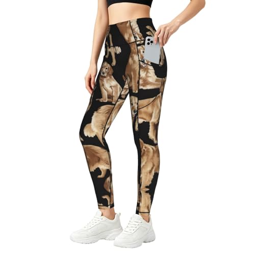 Leggings de Golden Retrievers mallas de compresión de fitness para mujer running y gym