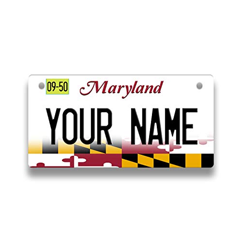 Bleu Reign Personalized License Plate 2017 Maryland Mini Kids Bicycle (3x6 in)