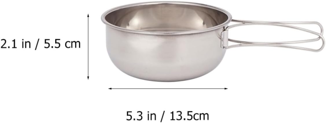 Portable Stainless Steel Folding Bowls with Storage Bag, No Deformation Camping and Hiking Tableware, Sturdy Lightweight Foldable Bowls for Outdoor Use