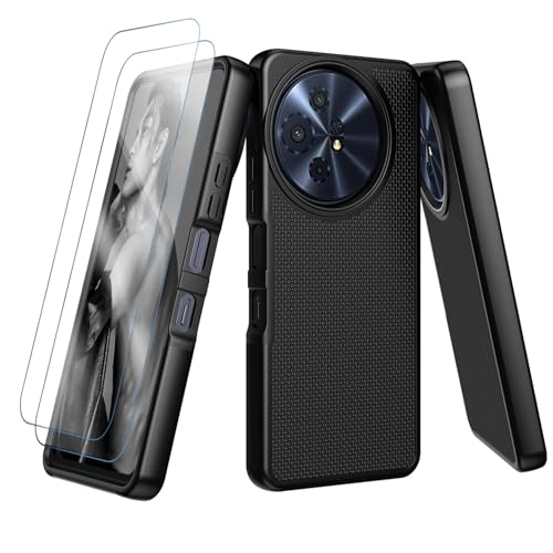 TUNKARMOR Case for TCL 60 XE NxtPaper 5G/TCL 50 XL 5G Phone Case, Military Grade Drop Series Cover, Port Protection Protective Phone Case, Bumper Cover Anti-Scratch .Built-in Screen Protector - Black