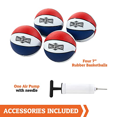 Hall of Games Classic EZ Fold Arcade Basketball Game, Blue,Orange,White