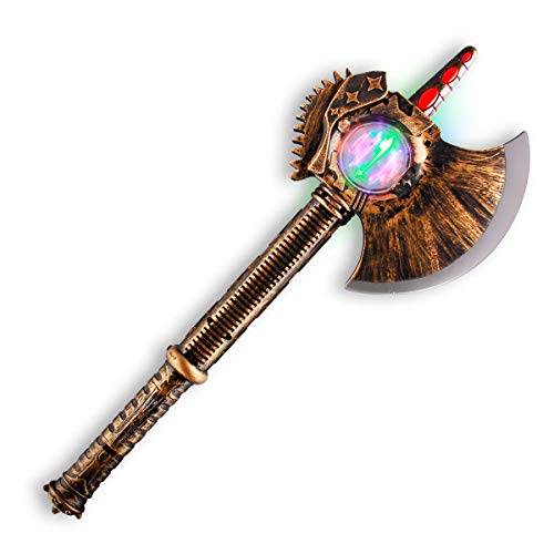 Light Up Medieval Axe Toy with Spinning LED Lights & Sound Effects
