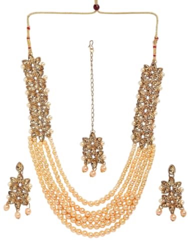 Juego de joyas chapadas en oro con perlas DMZ-1621 el regalo de aniversario perfecto
