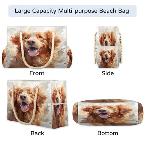 Large Beach Bag Waterproof Sandproof Beach Tote Bags with Zipper Swim Pool Bag4