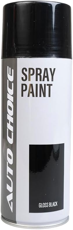 AutoChoice Black Gloss Spray Paint 400ml, CFC Free, For Metal, Wood, Concrete, Plastics, Acrylic, Glass