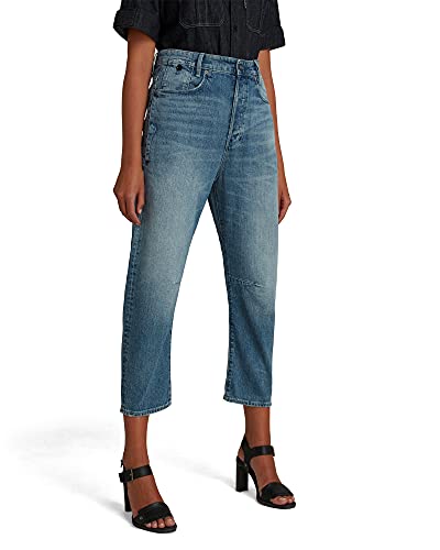 G-Star Raw C-Staq 3d Boyfriend Cropped Jeans, Vaqueros Para Mujer, Azul Faded Tide D17870-C779-C460 , 24w 30l G-Star Raw C-Staq 3d Boyfriend Cropped Jeans, Vaqueros Para Mujer, Azul Faded Tide D17870-C779-C460 , 24w 30l