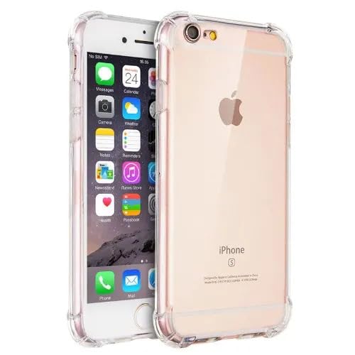 Funda para Apple iPhone 6S y iPhone 6, Fundas Moviles, Funda Transparente para Teléfono, Absorción de Golpes y Antiarañazos, Funda Básica