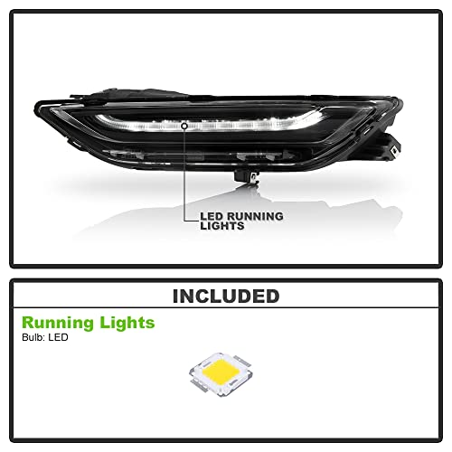 Acanii - For 2019 2020 2021 2022 Chevy Blazer Upper Led Drl Running Lights Driving Lamps Replacement Pair Left+Right #TOP1