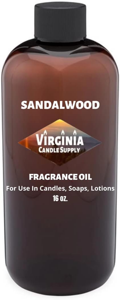 Sandalwood Fragrance Oil (16 oz Bottle) for Candle Making, Soap Making, Tart Making, Room Sprays, Lotions, Car Fresheners, Slime, Bath Bombs, Warmers