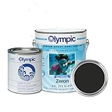 Olympic Pool Paint - Zeron - Black - 1 Gallon - two-part epoxy swimming pool paint - one-coat for plaster, fiberglass, steel and aluminum pools.