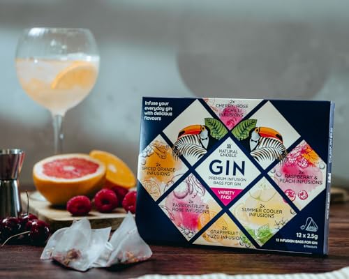 Foto von Gin Infusions Geschenkpackung | Machen Sie Ihren eigenen leckeren Gin | 12 leckere Infusionsbeutel für Gin-Getränke
