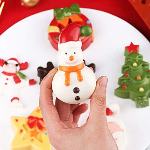 Miniatura 4 de Paquete de 2 moldes de silicona de Navidad, molde antiadherente para hornear gelatina de chocolate para fiesta, regalo de Navidad, con forma de