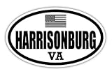 Harrisonburg VA Virginia Harrisonburg County Stealthy US Flag Euro Decal Bumper Sticker 3M Vinyl 3' x 5'