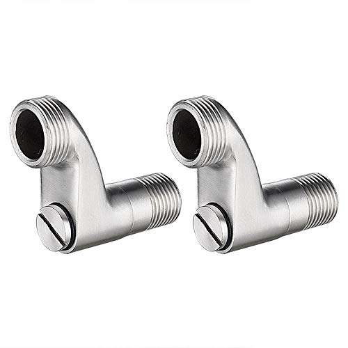 HomeLava Raccord S-Connecteur long en Acier Inoxydable pour robinet de douche avec vanne d'arrêt Accessoires de robinet, 2 pièces Cover