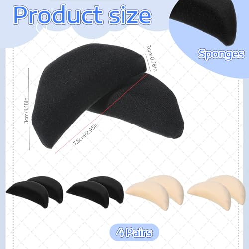 4 Pares de Protectores de Espuma para Dedos de Zapatos miniatura 2