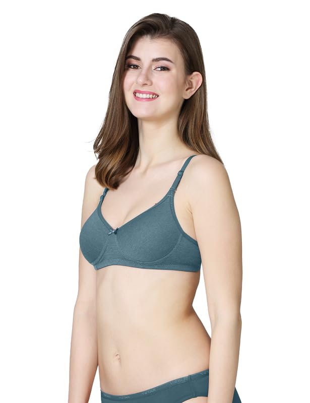 Image of VSTAR Jade Women's Soft Foam Padded Wire-Free Seamless Medium Coverage Bra | Convertible & Adjustable Straps | Polycotton Comfort | Breathable & Soft | Pack of 1