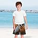 Selerdon Quick Dry Swim Trunks Egret Reed Marshes for Boy Kids Summer Fashion Beach Shorts with Adjustable Waist and Side Pocket for Daily Wear Outdoor Play XS Multicoloured