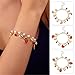 Psdndeww Handmade Fruit Bead Fashionable Heart Jewelry Chain Wristband Alloy Texture Perfect For Parties And Celebration Adjustable Alloy Charm