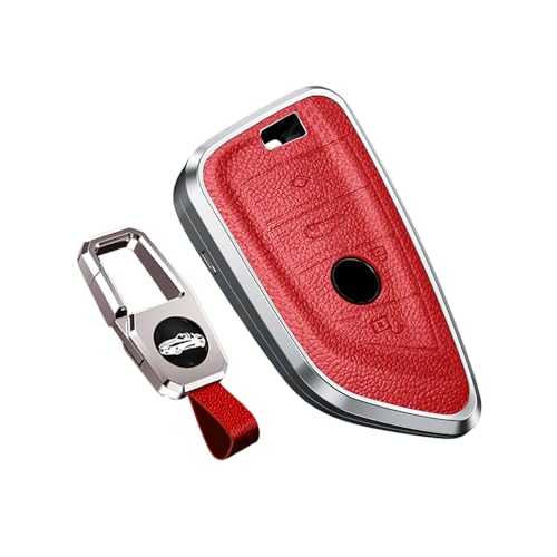 SANRILY �L�[���X���b�h�L�[�t�H�u�J�o�[ BMW�V���[�Y3 5 6 7 2020 2021 X1 X3 X4 M5�p ���^�����U�[�L�[�P�[�X�V�F�� �L�[�`�F�[���t��