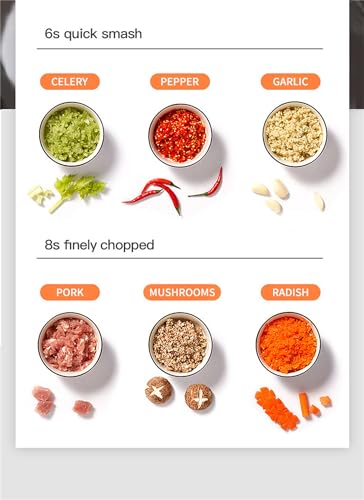 Küchenmaschine Zwiebelzerkleinerer 6L - 1000W Gemüsezerkleinerer Fleischwolf Edelstahlschüssel - 2-Gang-Anpassung - Salatsoßen Gemüse Fleisch Obst Nüsse