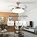 ventilador de Techo Luz LED 72W Retráctil y Silencioso Imagen de ventilador de Techo Luz LED 72W Retráctil y Silencioso