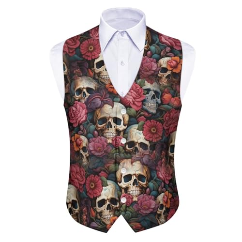 Men's Casual Plus Size Vest Dress Vest for Men Wedding Woven Cloth Slim Fit Waistcoat Jacket Tank Top4