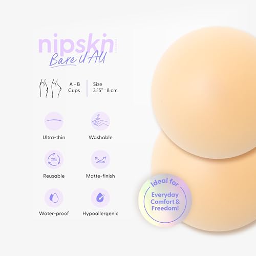 Image of NIPSKIN Nipple Covers for Women - Reusable Breast Petals - Medium & Plus Size - Bare It All Collection