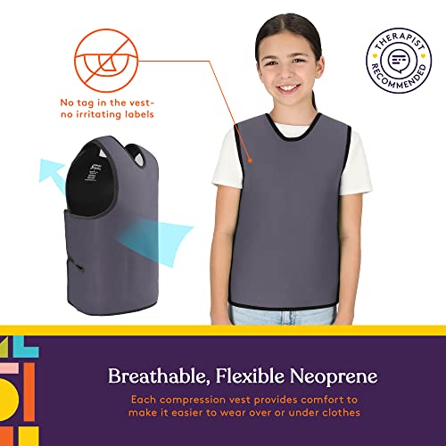 Special Supplies Sensory Compression Vest Deep Pressure Comfort (Grey, Meduim)