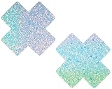 Shop Delfina Glitter Rave Breast Pasties - Women's Nipple Petal Covers for Festival Burlesque Halloween Costume Outfits (Glitter Rock Candy X)