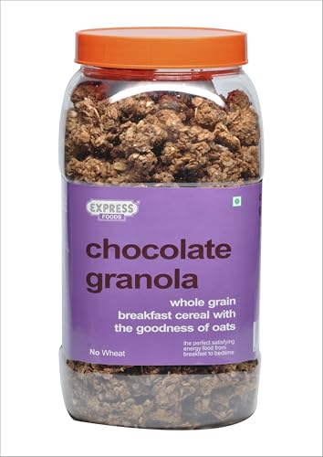 Image of Express Foods Chocolate Granola Breakfast Cereal, 1kg (Pack of 2)
