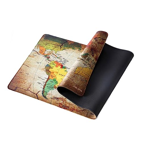 STOBOK Tapis De Souris Large Carte du Monde 23.6X11.8 Pouces Tapis De Bureau Antidérapant Confortable pour Souris Gaming Et Travail