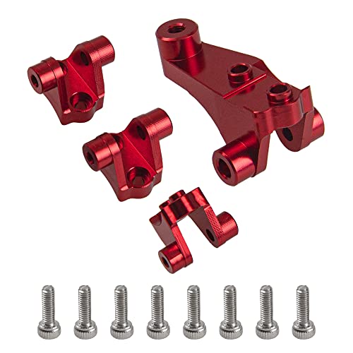 Vgoohobby Aluminum Alloy Axle Mount Set Suspension Links Stand Compatible with TRX-4 TRX-6 8227 1/10 RC Crawler Car Upgrade Parts (Red)