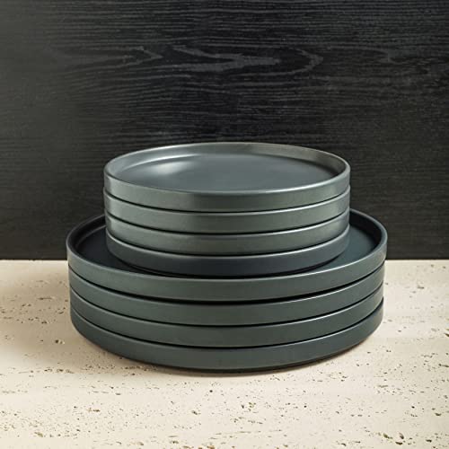 Stone Lain Coupe Stoneware Dinnerware Set, Service For 4, Gray Matte #TOP5