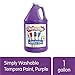 Colorations Washable Tempera Paint, Gallon, Purple, Non Toxic, Vibrant, Bold, Kids Paint, Craft, Hobby, Fun, Art Supplies